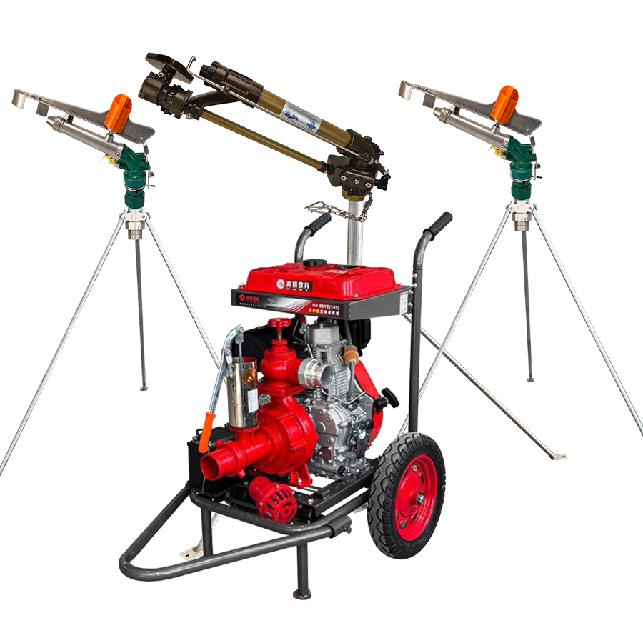 舟山一体式灌溉机组 全套喷枪水带配齐 抗旱浇地神器